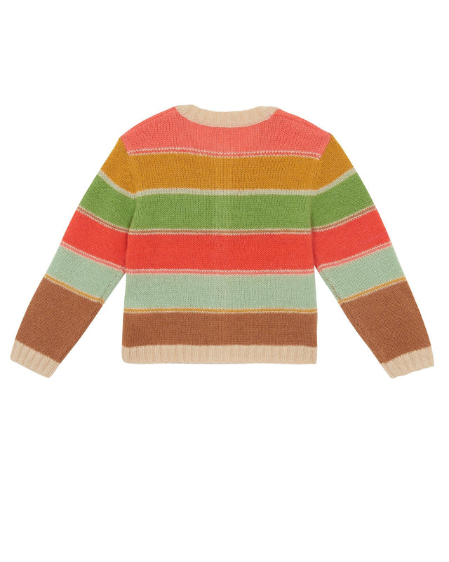 Cardigan - Stripes Multicolored in knit - Image alternative