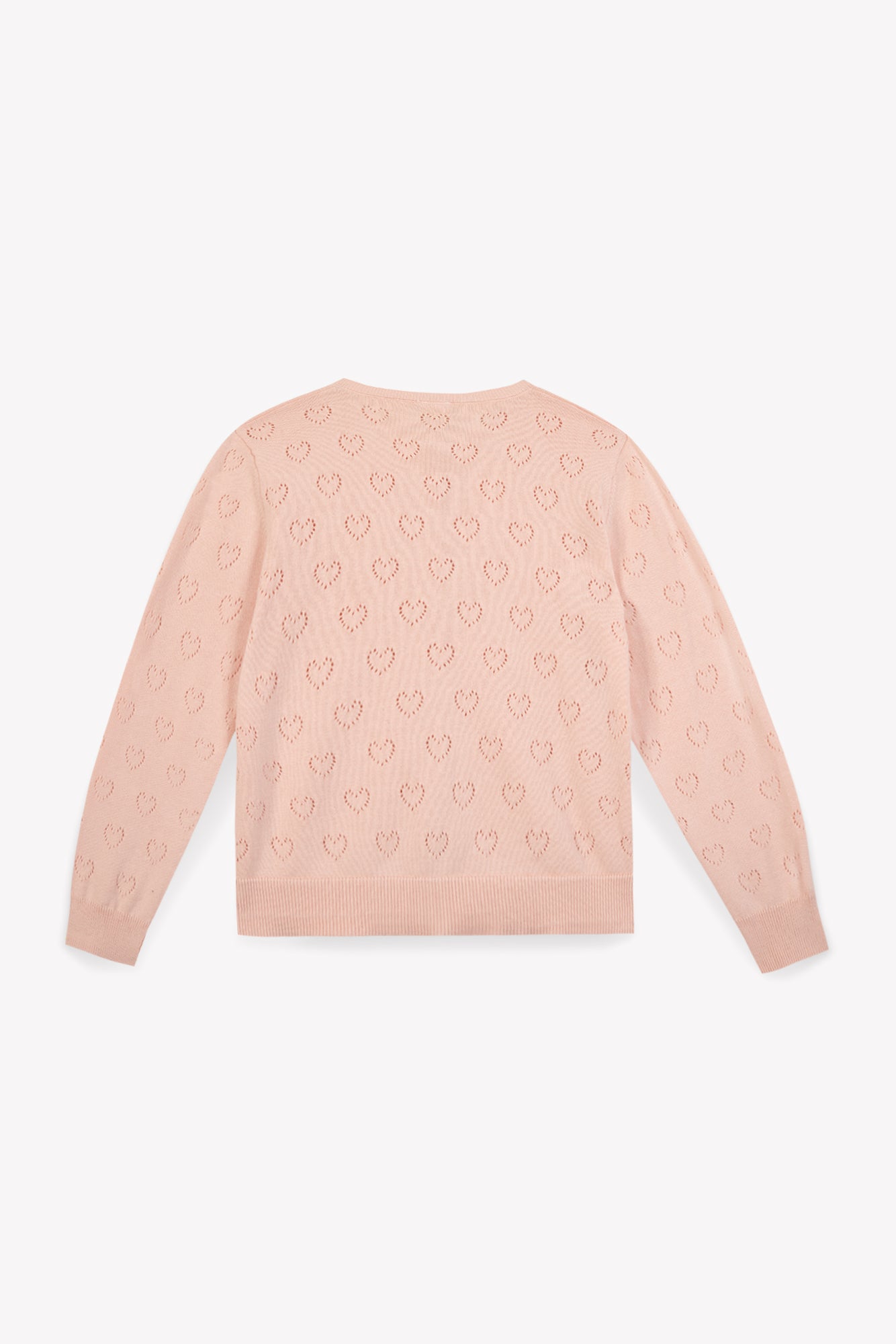 Cardigan - Lilou rose coton BCI pointelle