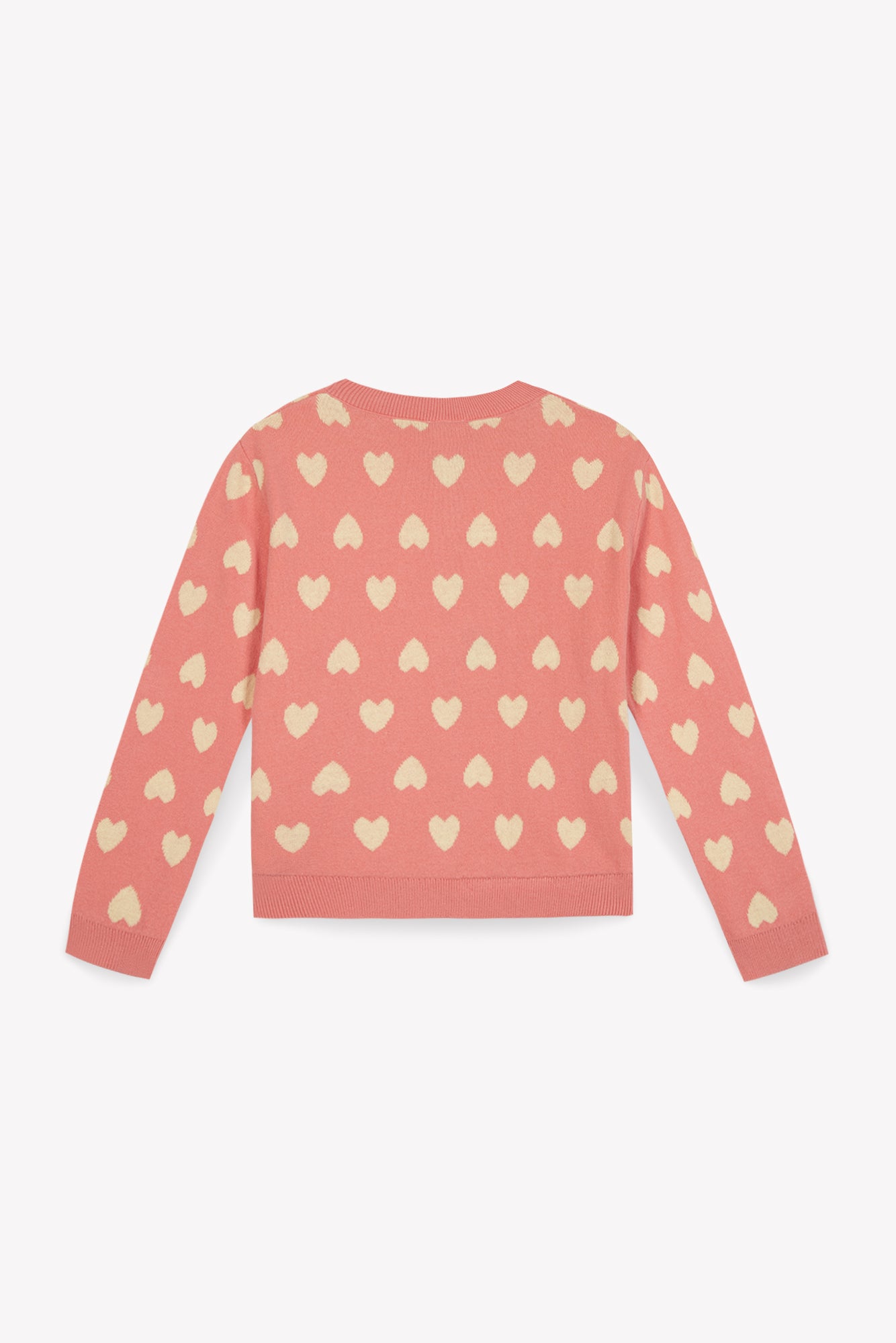 Cardigan - Lilou rose coton jacquard