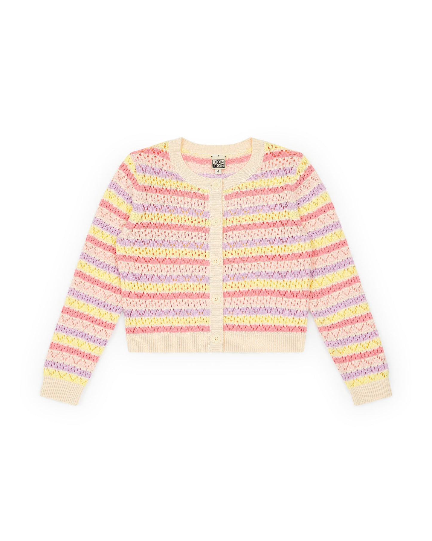 Cardigan - Lilou coton rayé multico