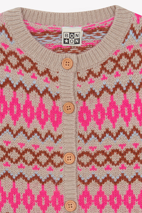 Cardigan - Lilou jacquard multicolore - Image principale