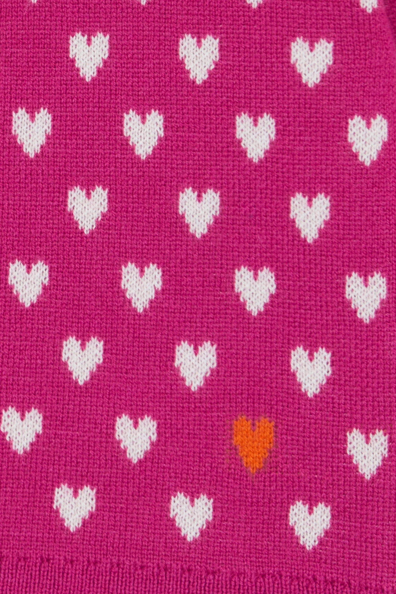 Cardigan - Lilou violet imprimé coeur