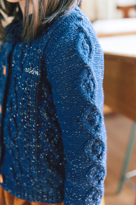 Cardigan - Jasmin navy bonton - Image principale