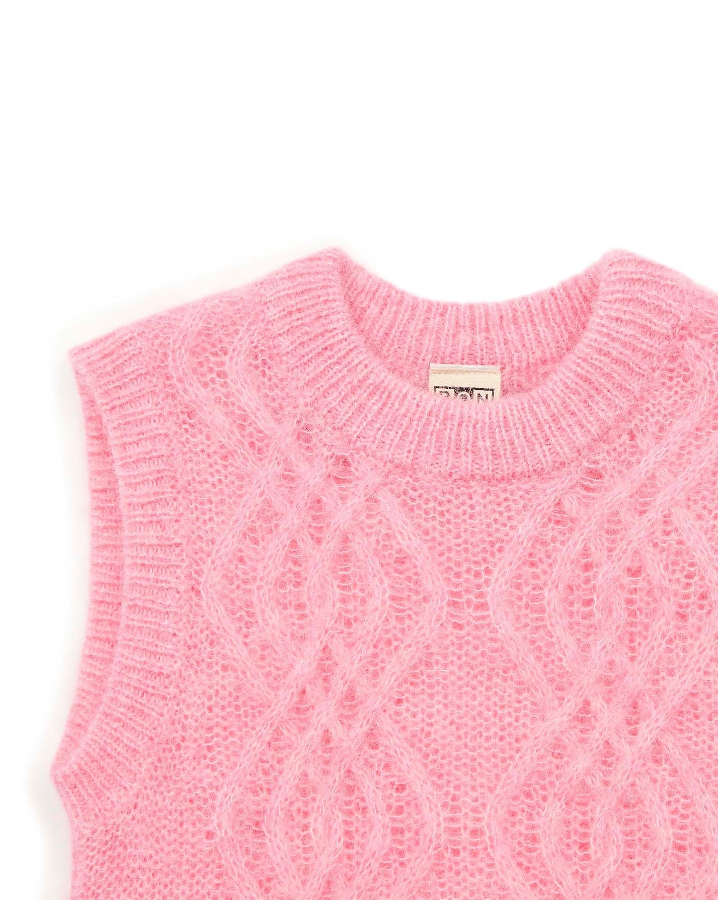 Sweater - Sleeveless Bernard Pink Cable
