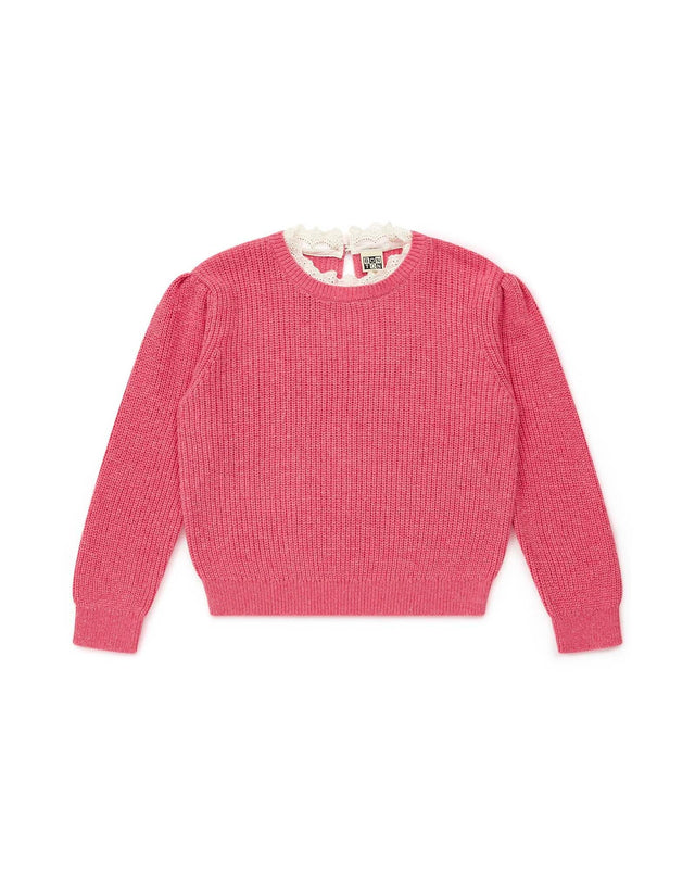 Sweater - Pink Long sleeve in knit - Image principale