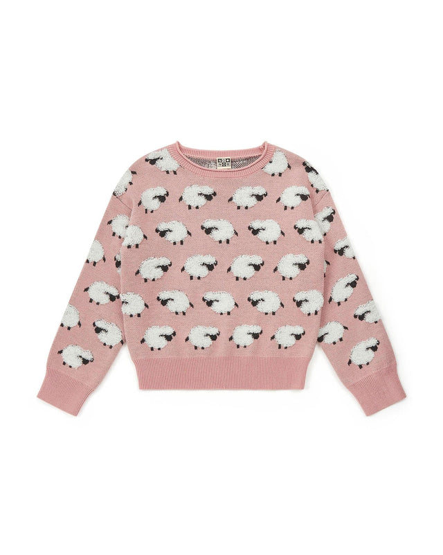 Sweater - Pink in jacquard knitting - Image alternative