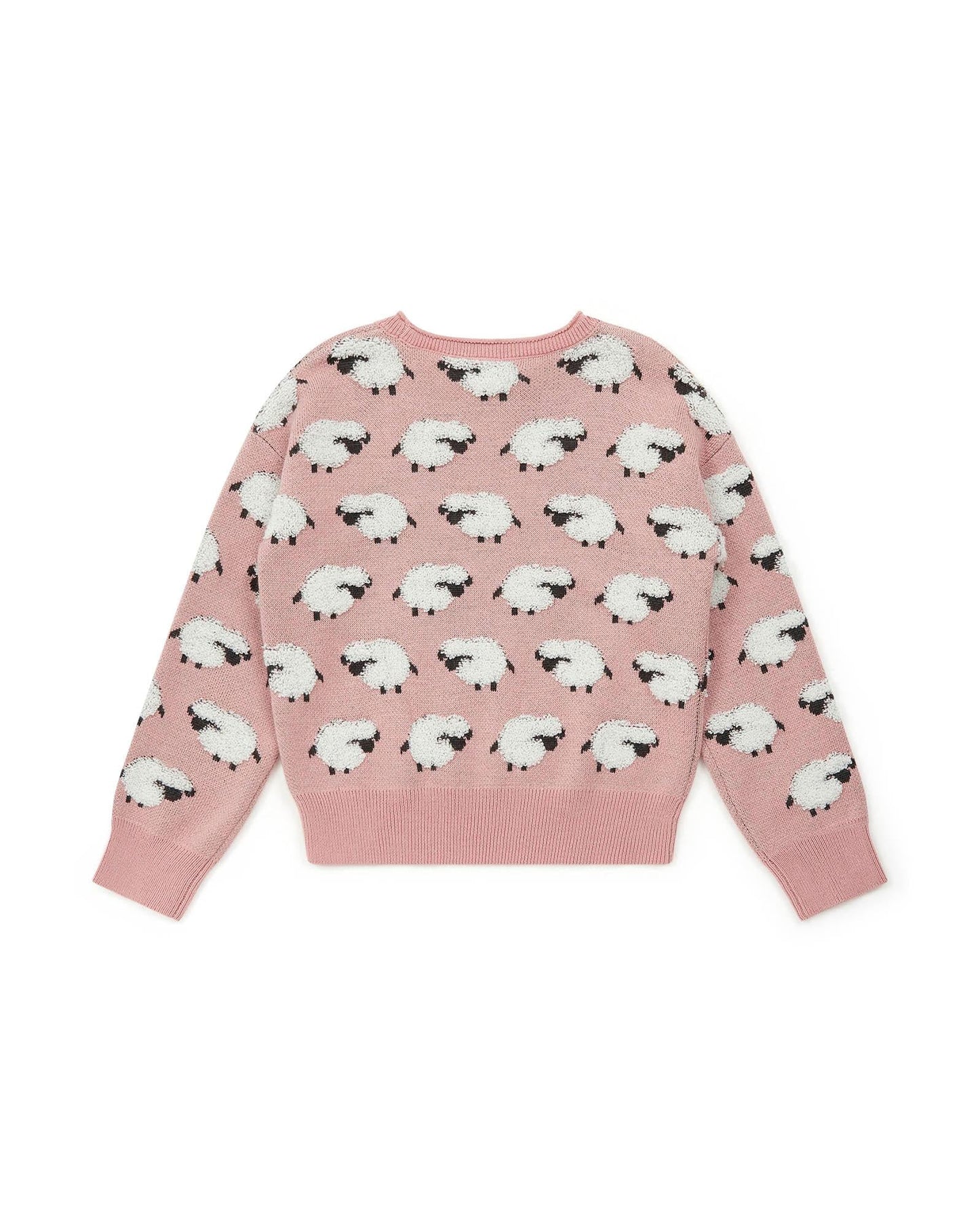 Pull - rose en tricot jacquard