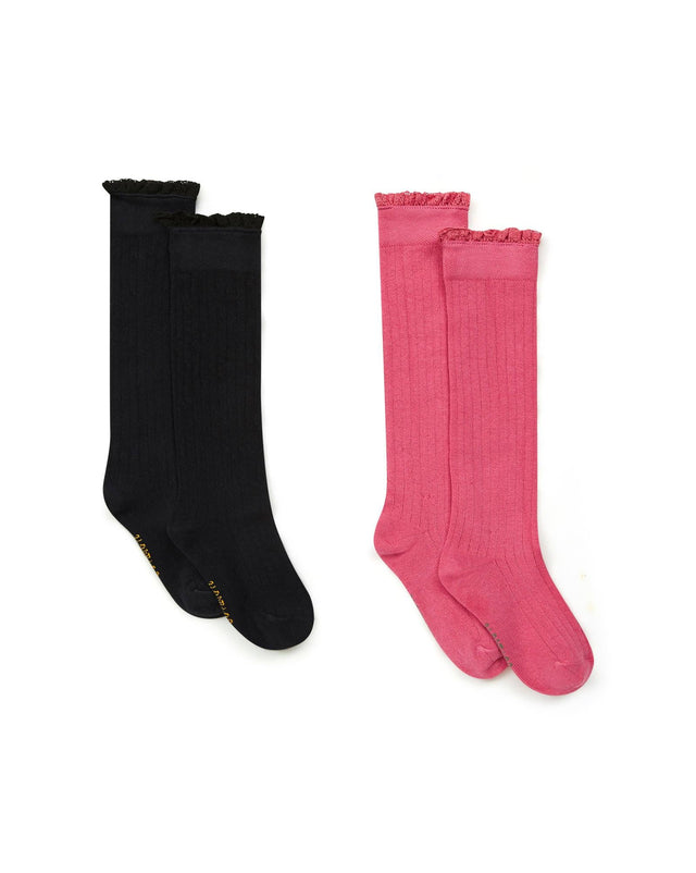 Sock - high tooth Black in a knit - Image principale