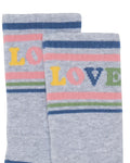 Sock - Lovegang Duo Grey jacquard knitting