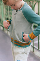 Cardigan - Teddy bonton vert clair