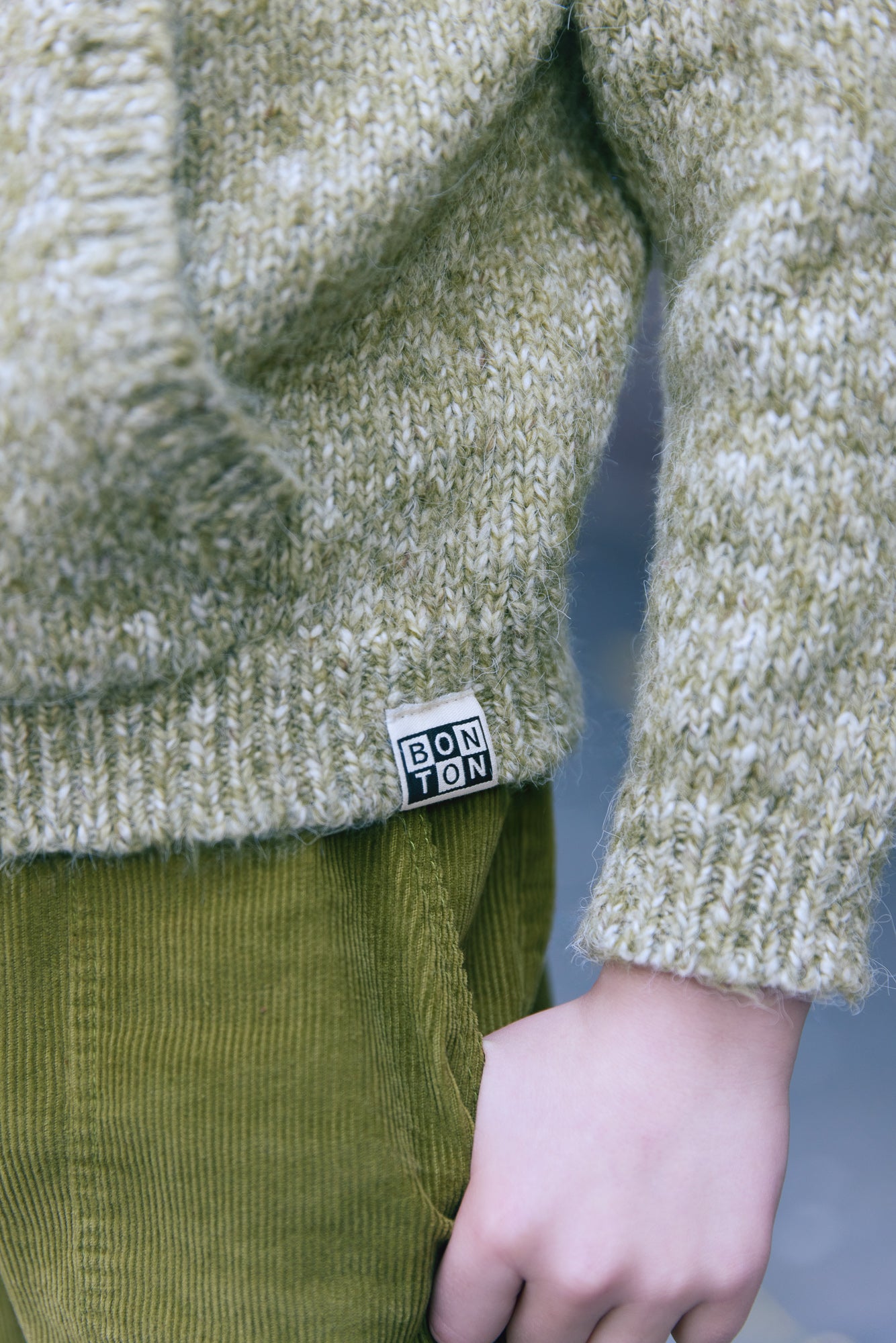 Cardigan - Hans vert chiné