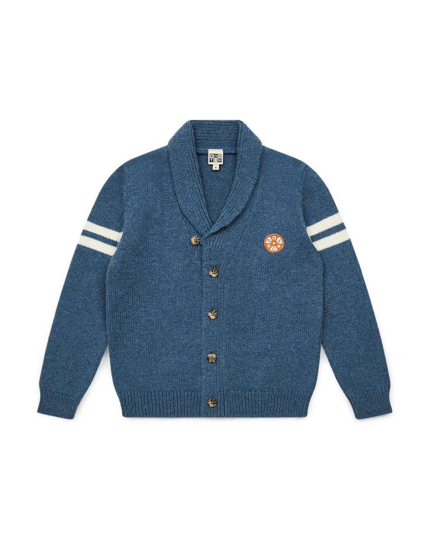 Cardigan - Hubert bleu en maille