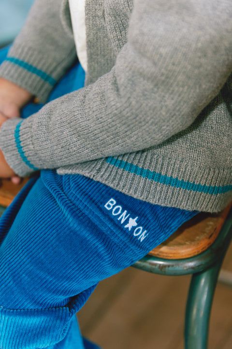 Pantalon - Itcha en velours bleu malibleu - Image principale