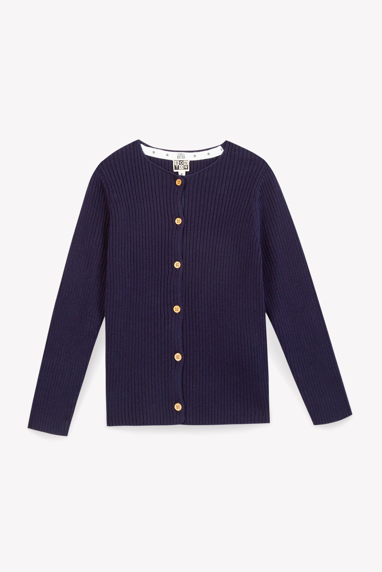 Cardigan - Mouton bleu coton