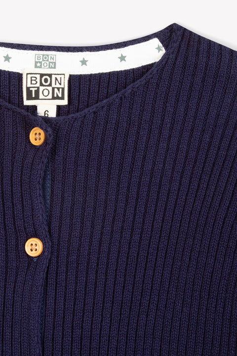 Cardigan - Sheep Blue cotton - Image principale