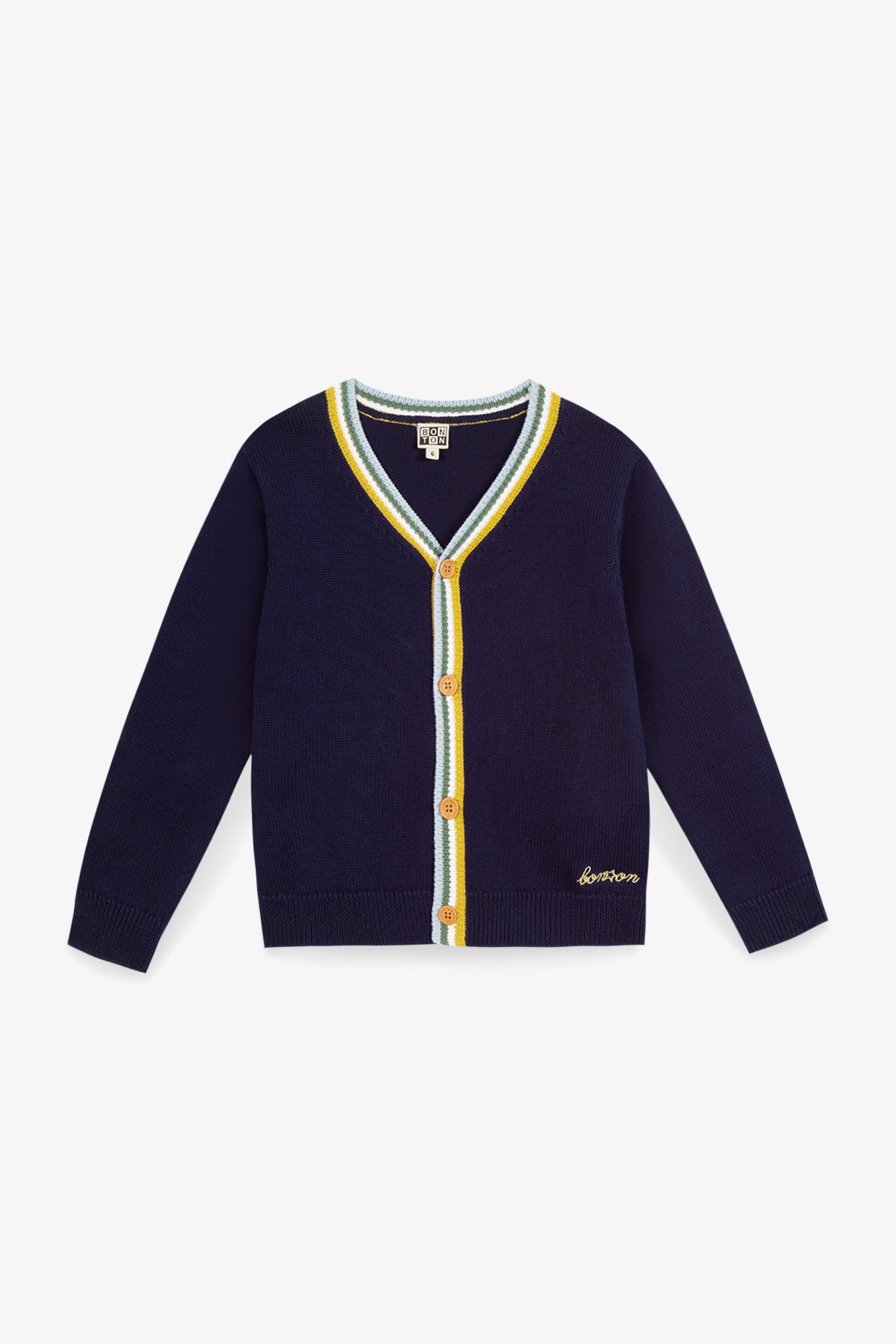 Cardigan - Tomy bleu coton organique