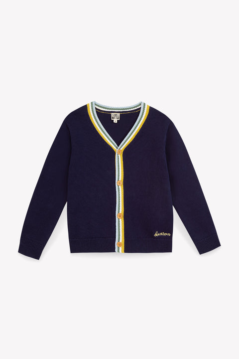 Cardigan - Tomy Blue organic cotton - Image principale