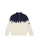 Pull - Sapin beige en tricot jacquard