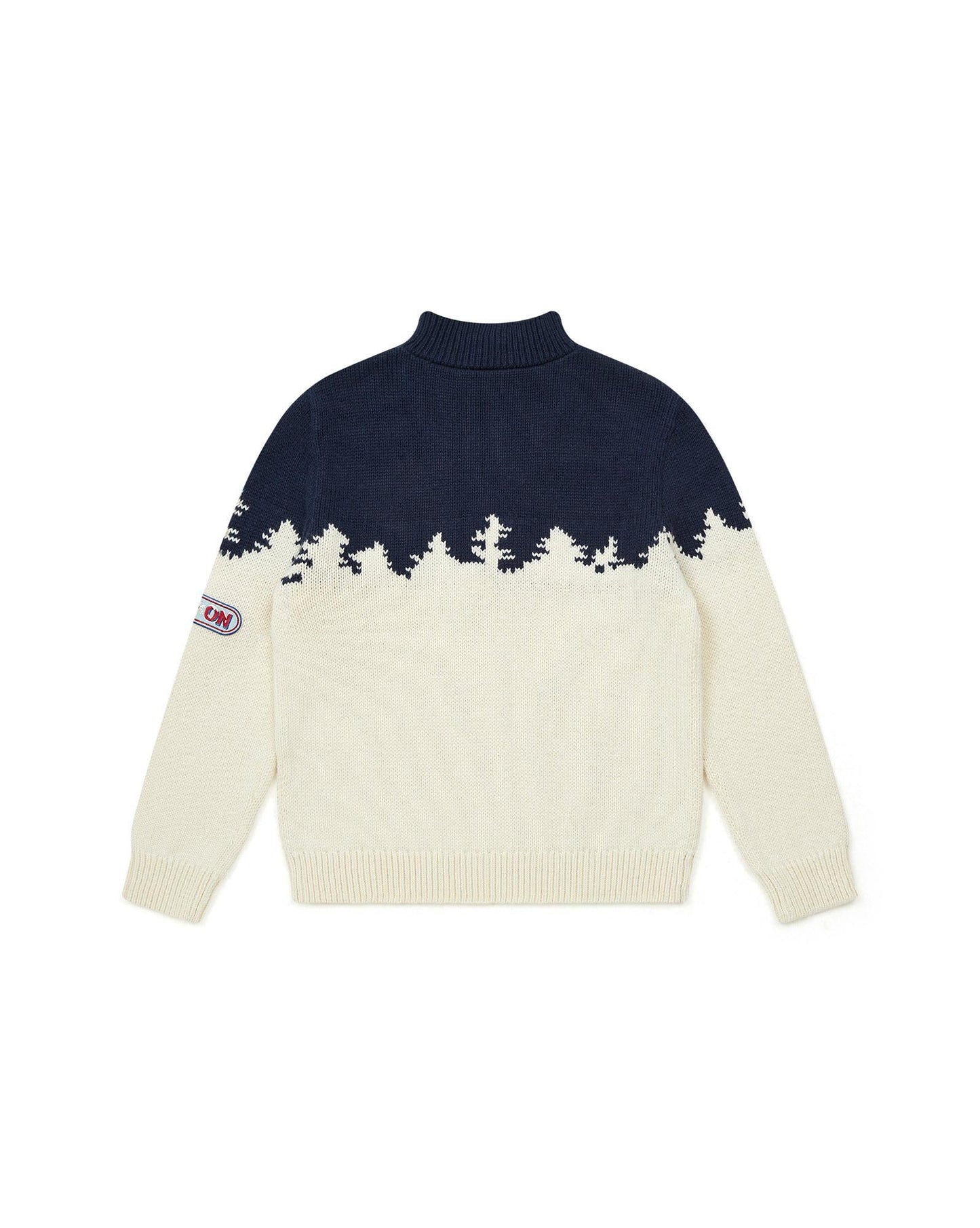 Pull - Sapin beige en tricot jacquard
