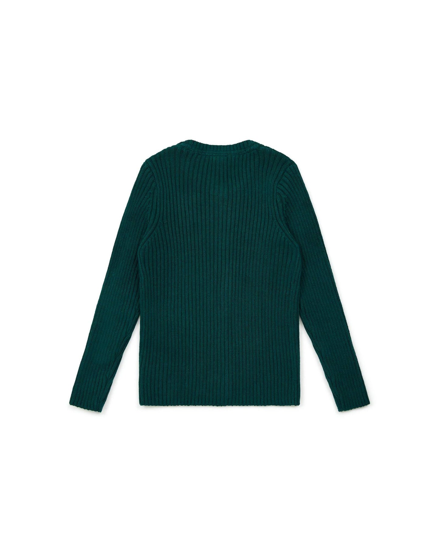 Cardigan - Sheep Green in rib knitting
