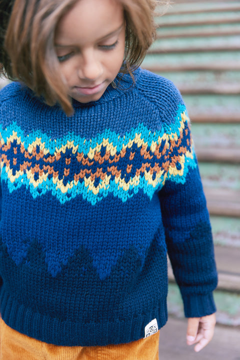 Pull - Joris jacquard navy - Image principale