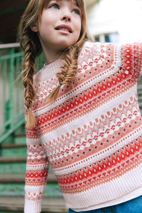 Pull - Joris jacquard peach - Image principale