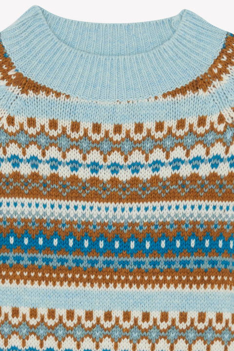 Pull - Joris jacquard aqua - Image principale