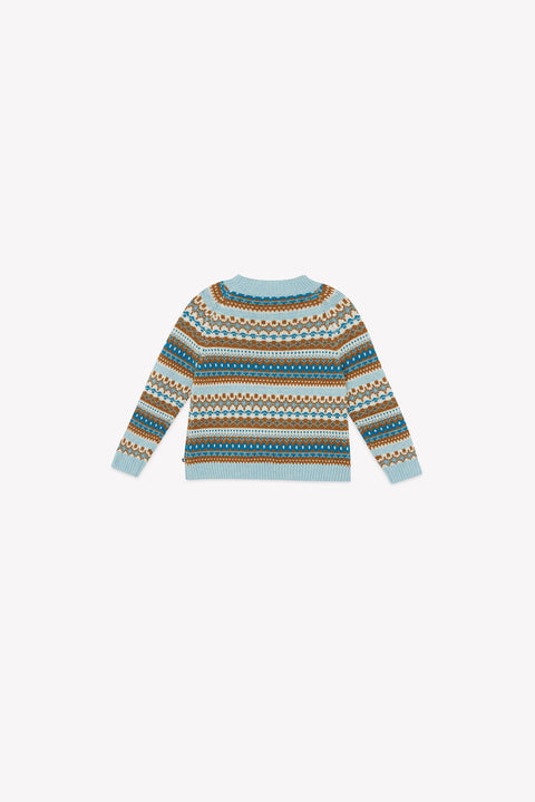 Pull - Joris jacquard aqua - Image principale