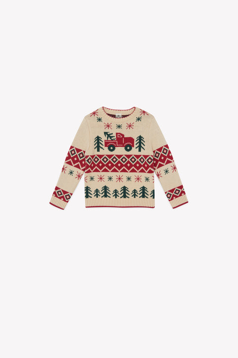 Pull - Joel jacquard beige - Image principale