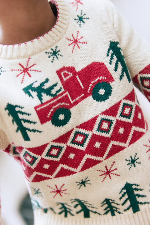 Pull - Joel jacquard beige - Image principale