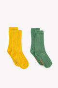 Socks - duo Yellow Green