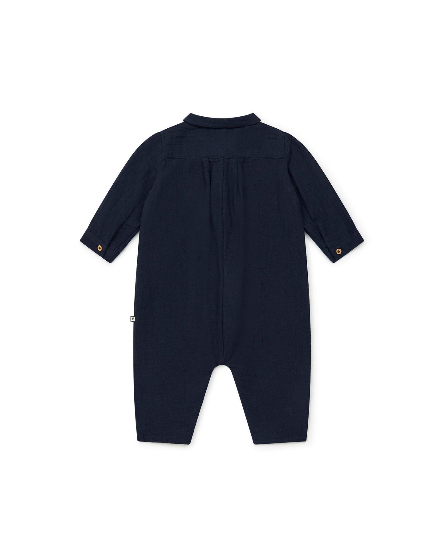 Jumpsuit - Baobab Blue Baby GOTS certified organic cotton gauze