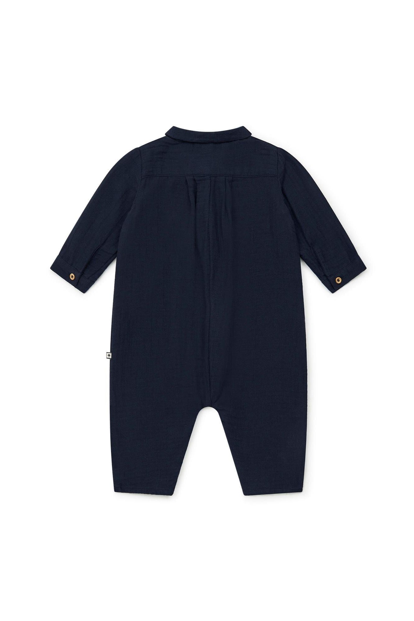 Jumpsuit - Baobab Blue Baby GOTS certified organic cotton gauze