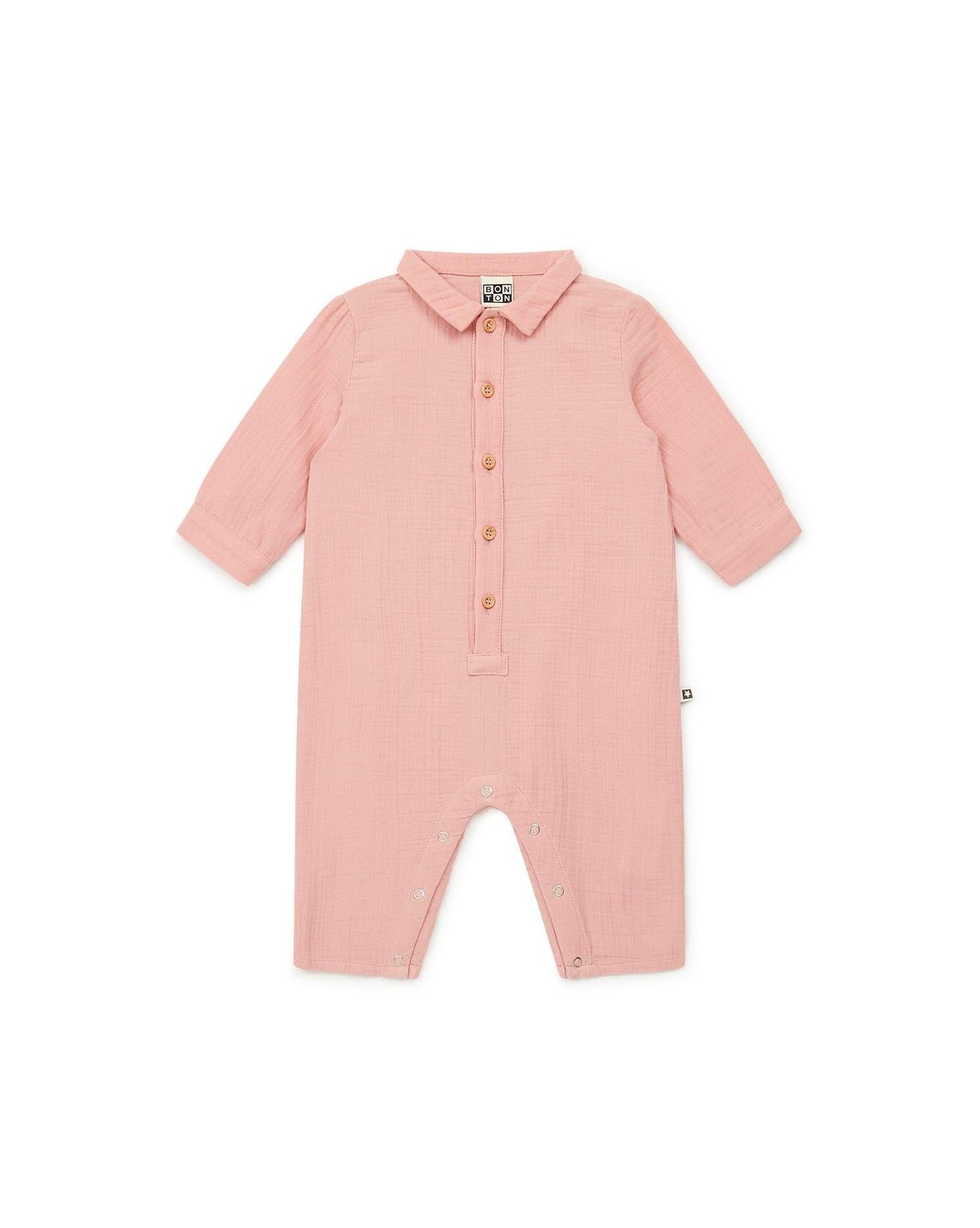 Combinaison - Baobab rose Bébé gaze de coton biologique certifié GOTS