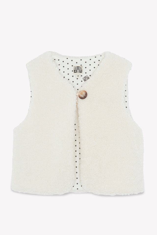 Gilet sans manche - Betib beige polaire - Image principale