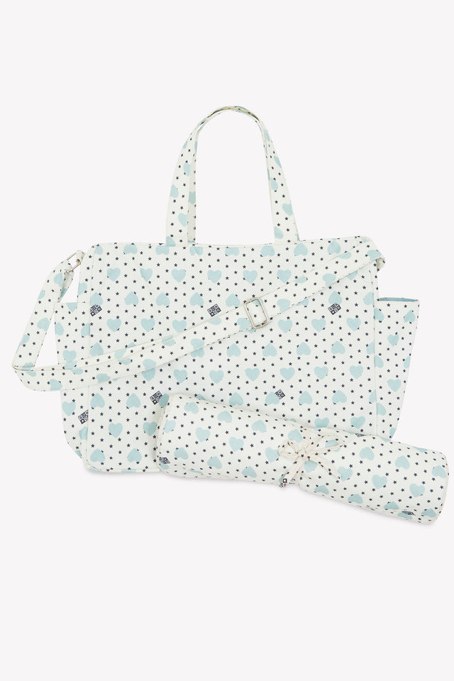 Sac à Langer - Bleu Bébé coton - Image principale