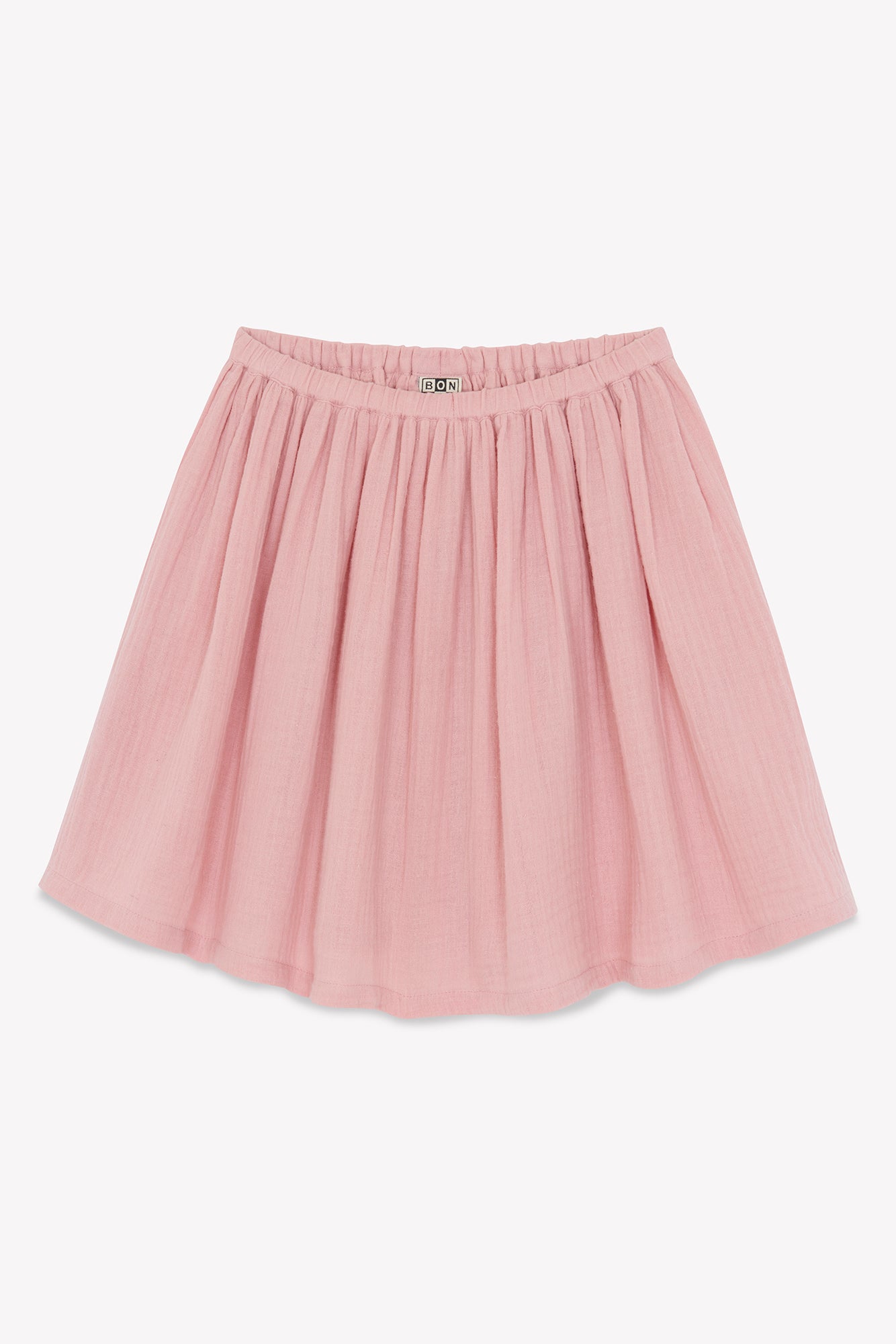 Jupe - Framboise rose gaze de coton biologique certifié GOTS
