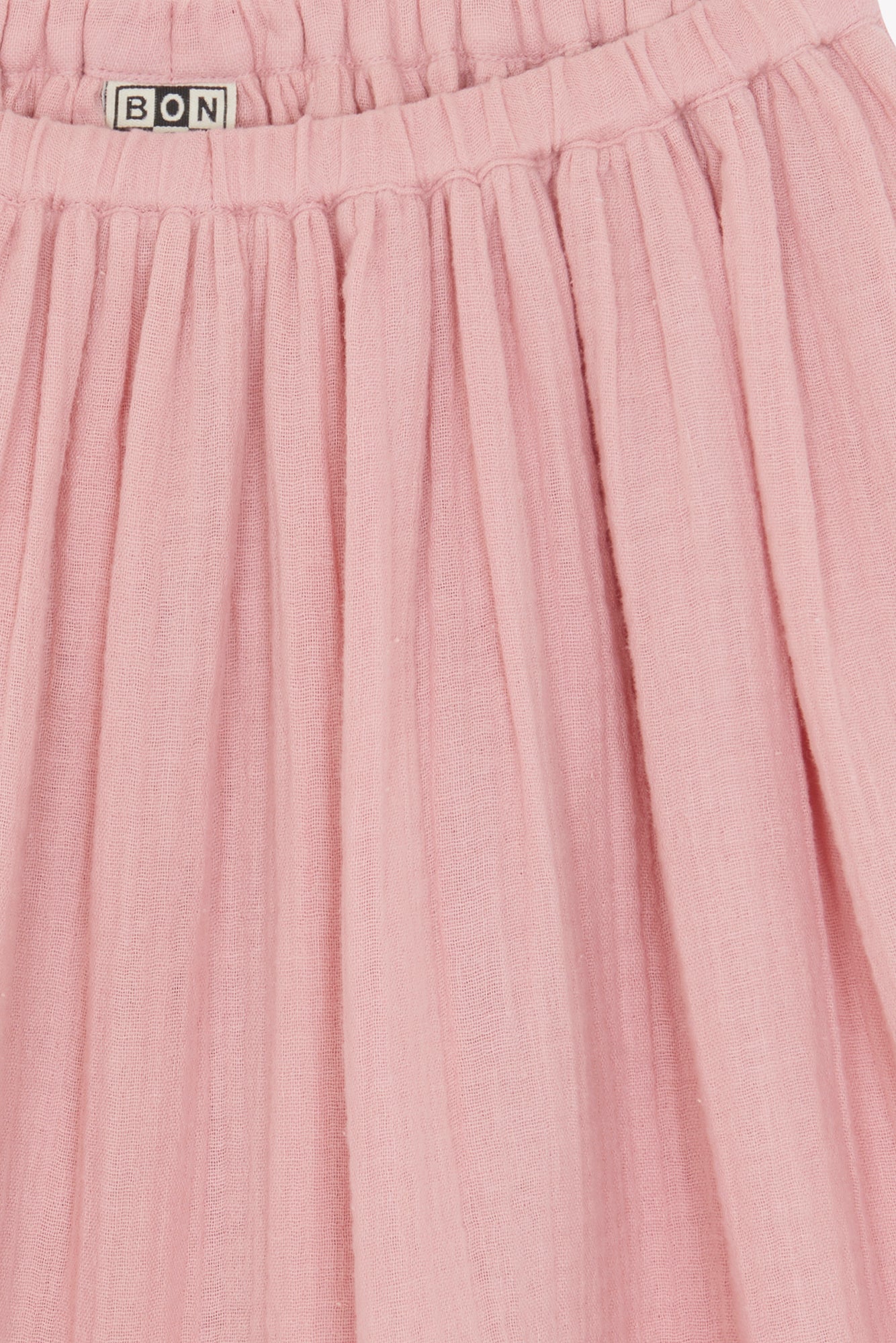 Jupe - Framboise rose gaze de coton biologique certifié GOTS