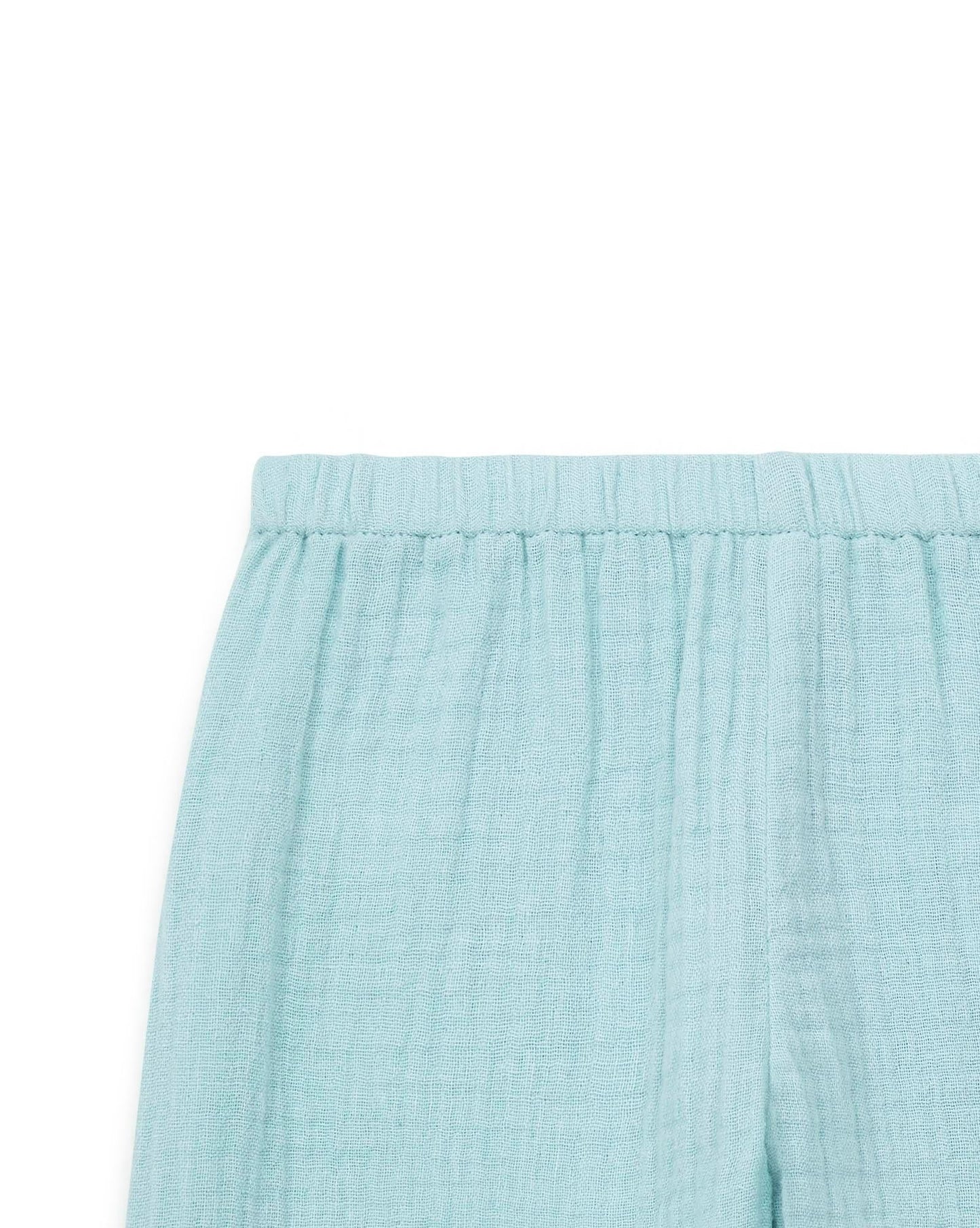 Pantalon - Futur bleu Bébé gaze de coton biologique certifié GOTS