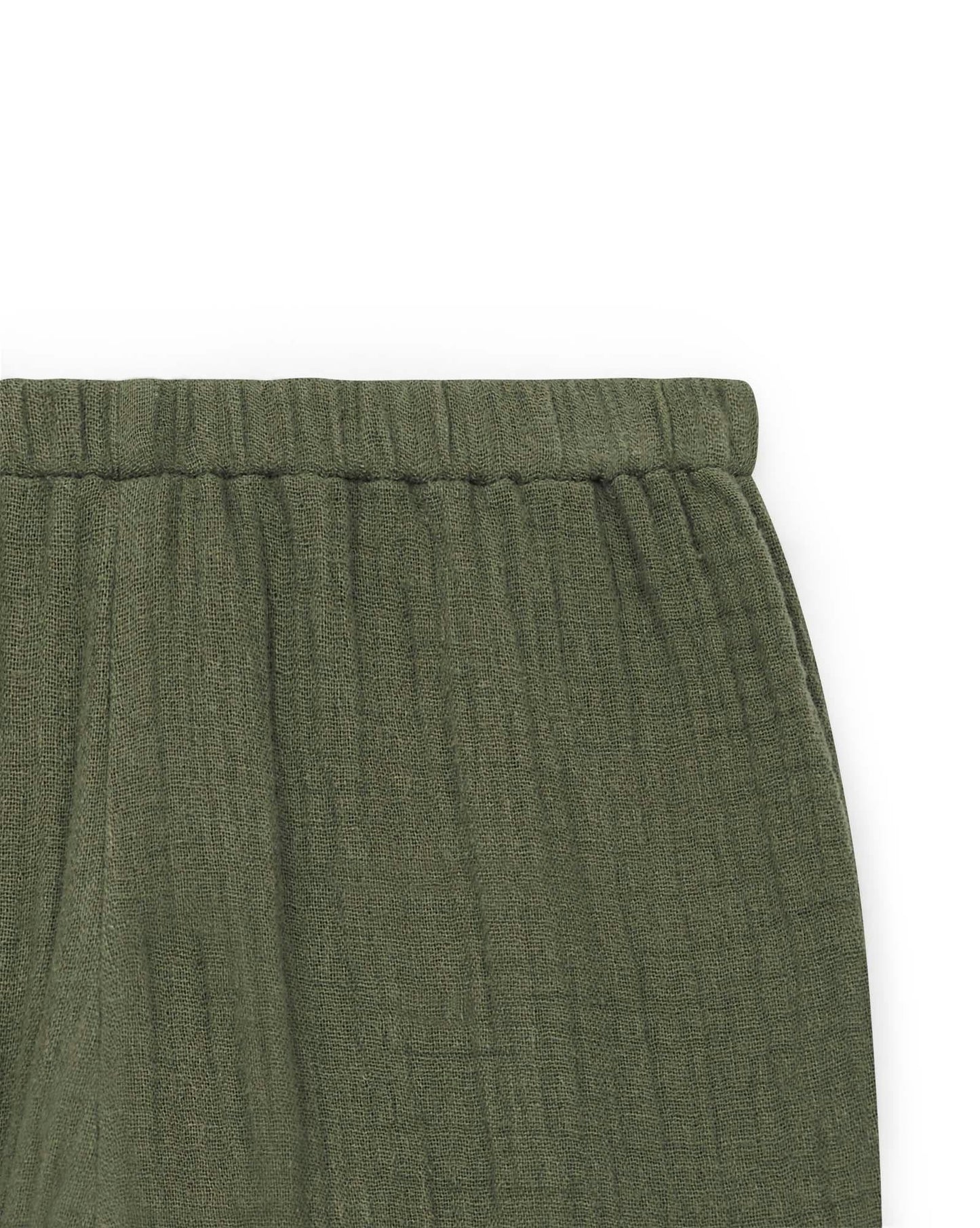 Trousers - Future Green Baby cotton gauze