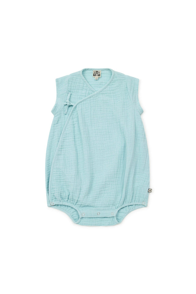 Combinaison - Igloo bleue Bébé gaze de coton biologique - Image principale