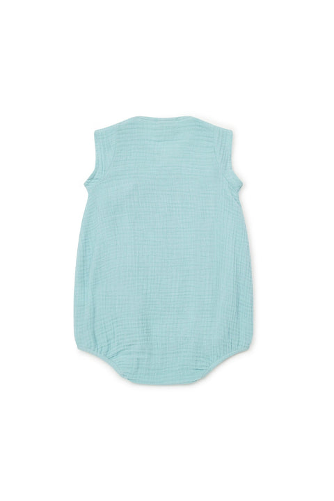 Combinaison - Igloo bleue Bébé gaze de coton biologique - Image principale