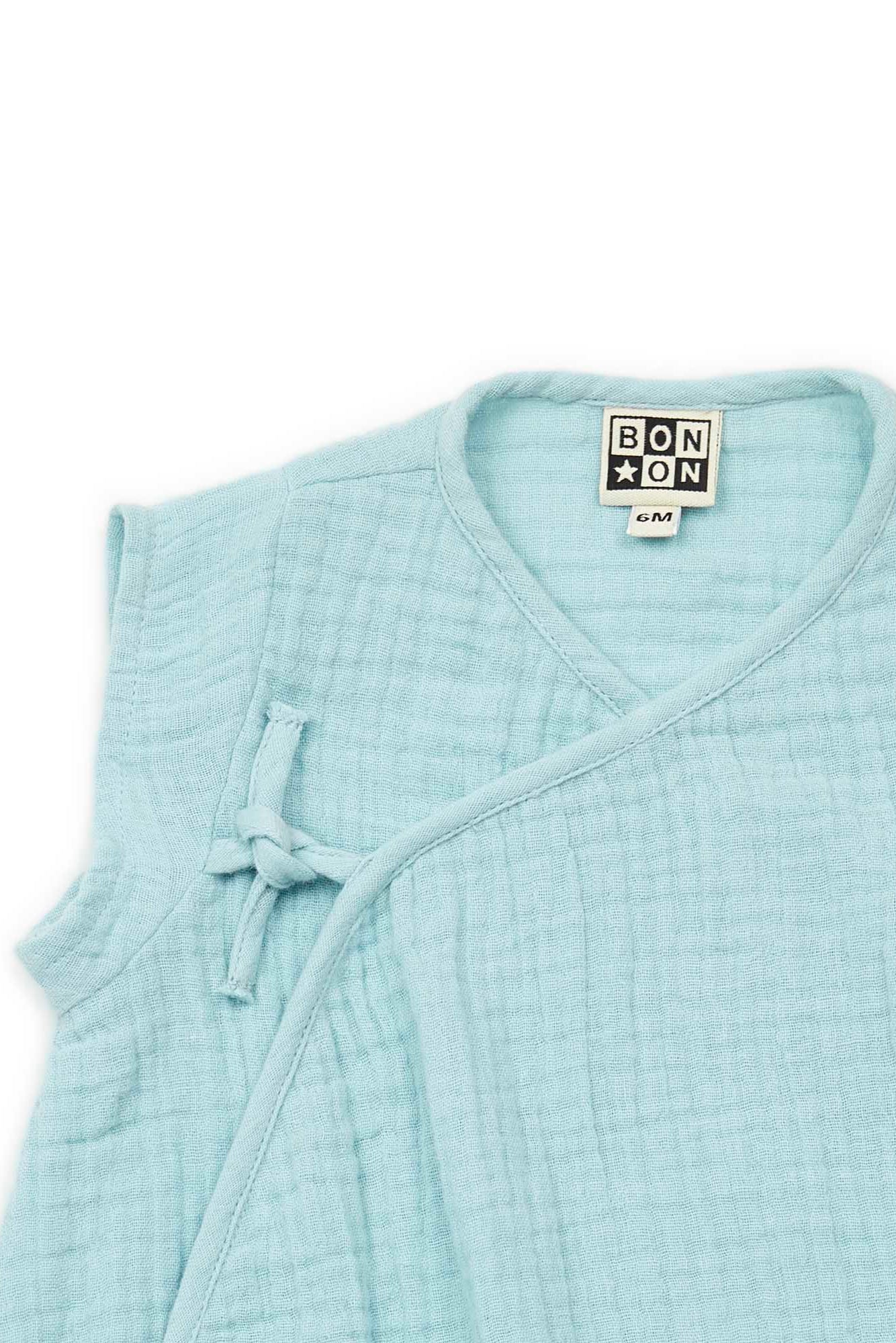 Jumpsuit - Blue igloo Baby Organic cotton gauze