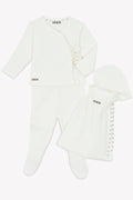 Outfit - of Newborn Beige Baby in rib jersey