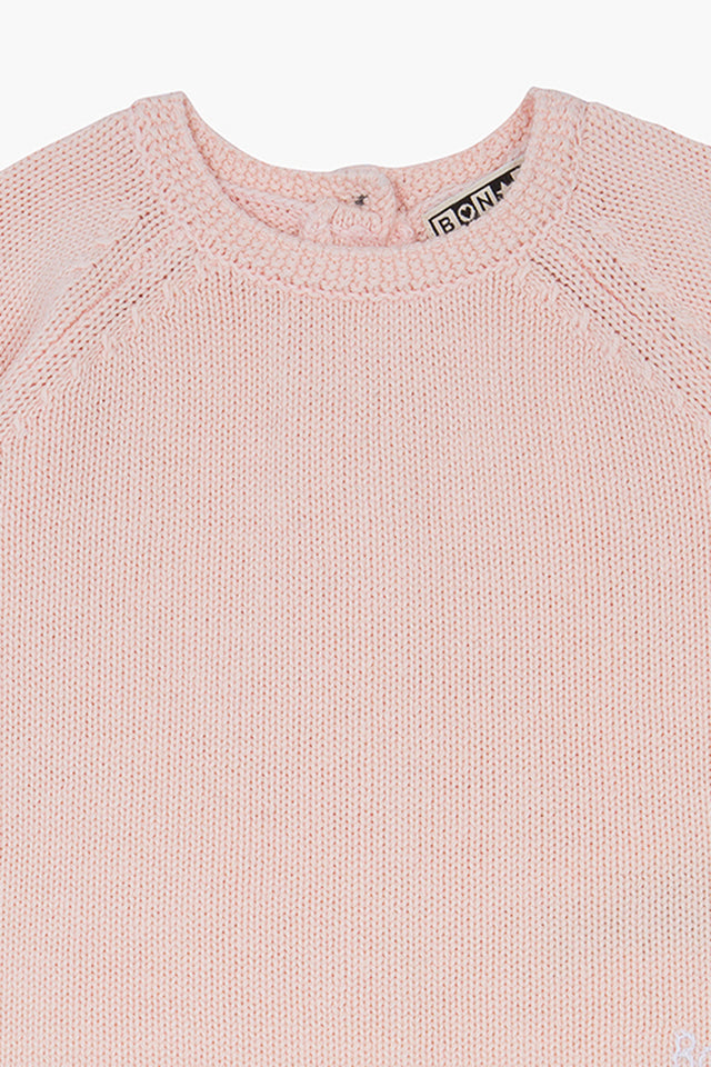Outfit - of Newborn Pink Baby in cotton Cashmere - Image alternative