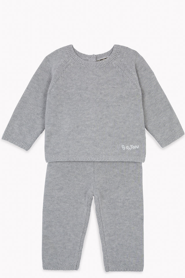 Ensemble - Naissance gris Bébé en coton cachemire - Image principale