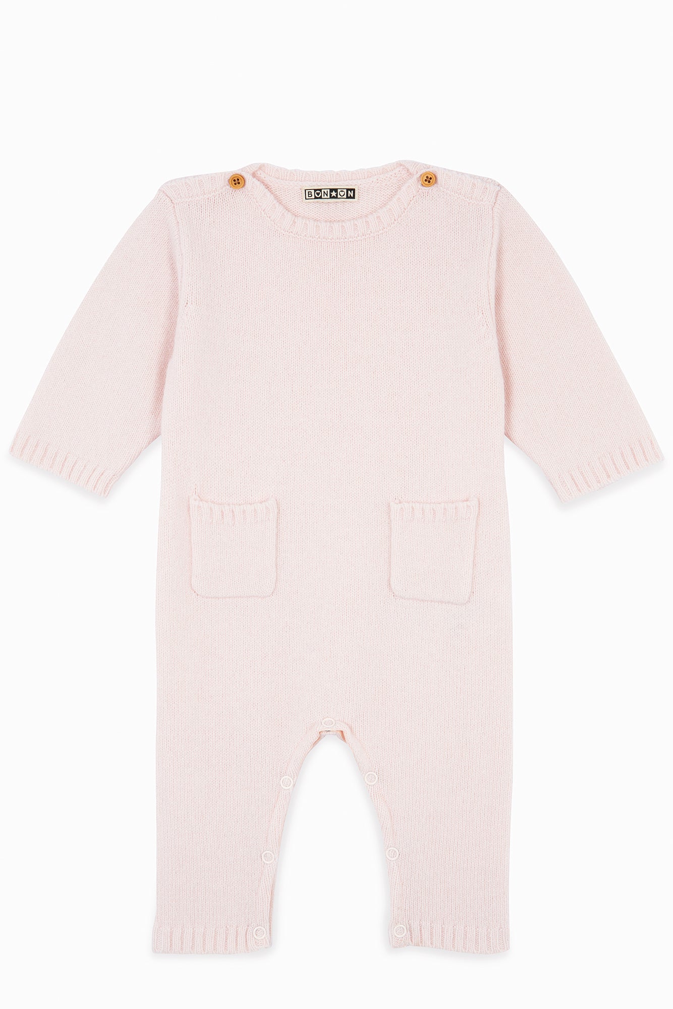 Jumpsuit - of Newborn Pink Baby in Wool