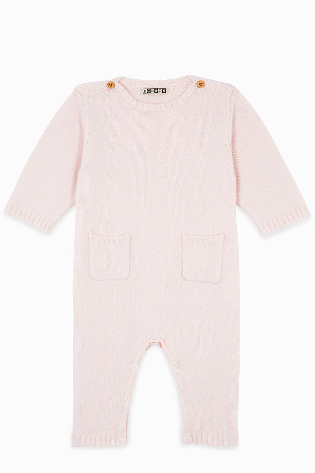 Combinaison - Naissance rose Bébé en laine - Image principale