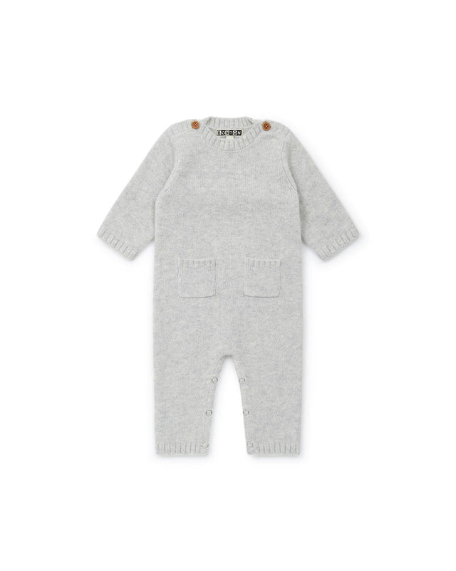 Jumpsuit - of Newborn grey Baby in Wool - Image principale