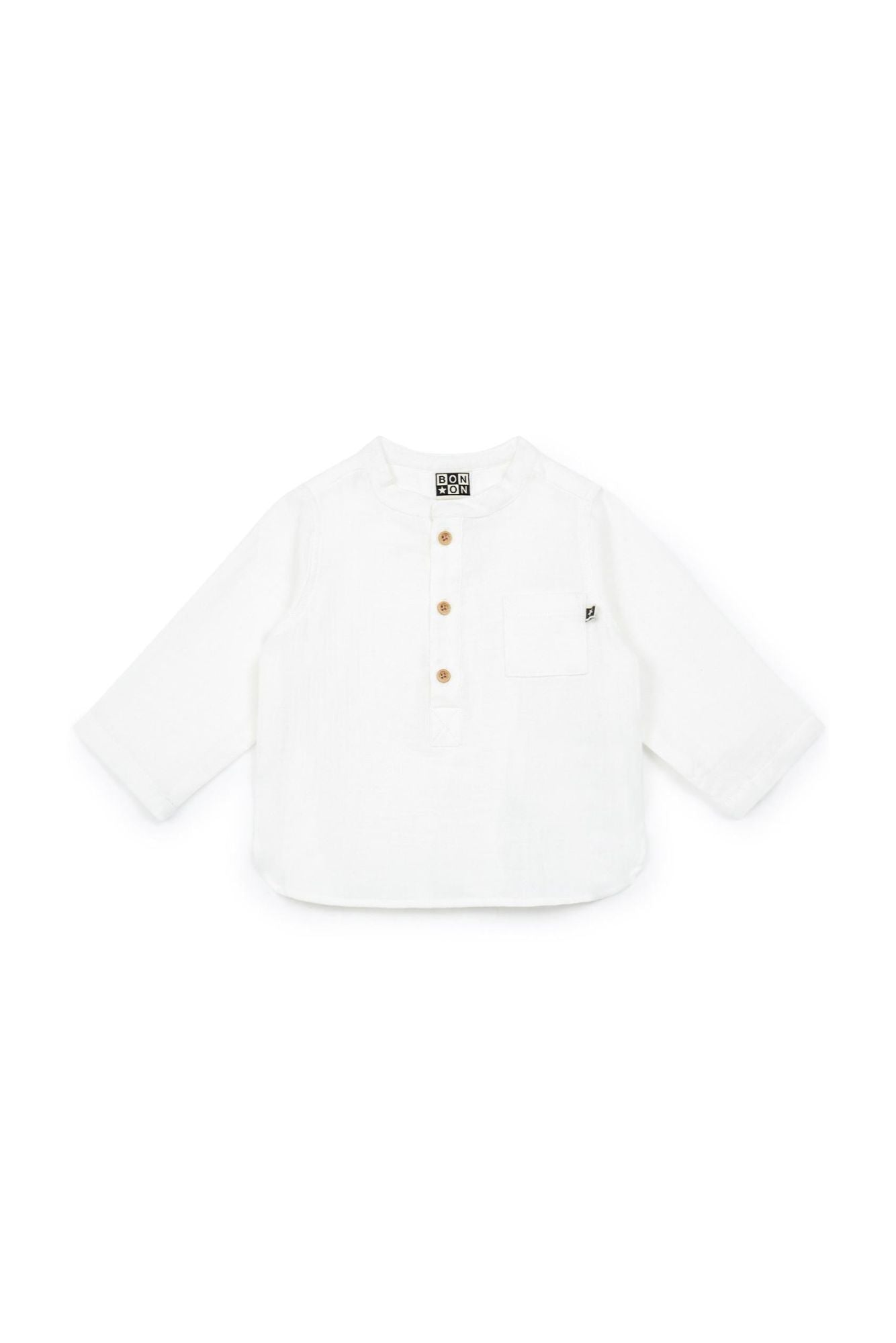 Shirt - Matt Beige Baby In 100% organic cotton gauze certified GOTS